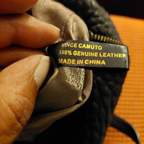 Vince Camuto 2013 Riley Pebbled Black Leather Satchel/Bag - Picture 8 of 8